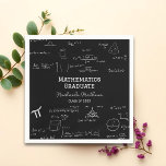 Black Mathematics Graduate Class of Graduation Napkins<br><div class="desc">Beautiful and elegant graduation napkins with a pattern of mathematic equations and graphics for your celebration. Illustrated and designed by Patricia Alvarez.</div>
