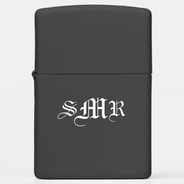 Black Matte Personalized Zippo® Lighter (Front)