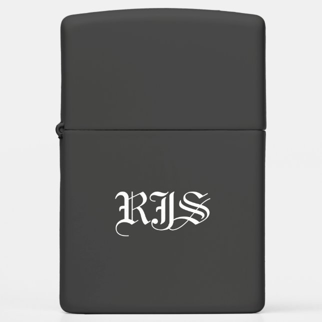 Black Matte Zippo Lighter (Front)