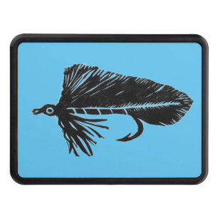 Black Matuka streamer, fly fishing, fly tying art Hitch Cover