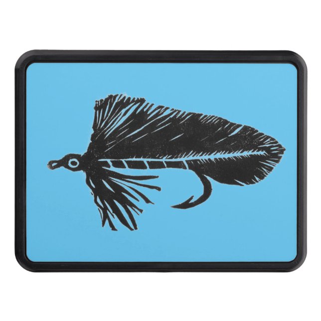 Black Matuka streamer, fly fishing, fly tying art Hitch Cover (Front)