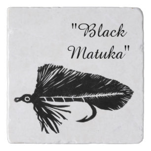 Black Matuka streamer for fly tying, fly fishing Trivet