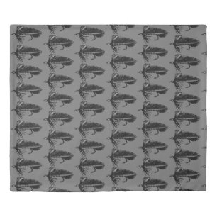 Black Matuka Trout Fly fly fishing streamer        Duvet Cover