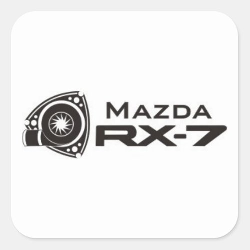 Black Mazda RX_7 Rotary Engine Stickers