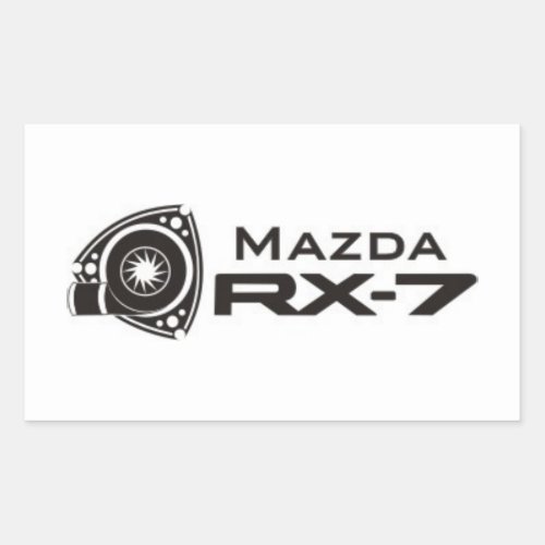 Black Mazda RX_7 Rotary Engine Stickers