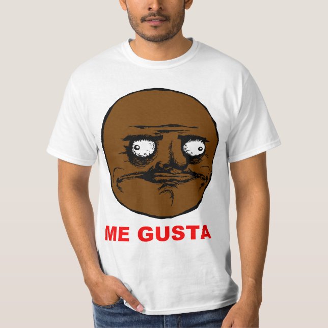 Black Me Gusta Rage Face Meme T-Shirt (Front)