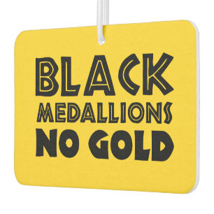 BLACK MEDALLIONS NO GOLD AIR FRESHENER