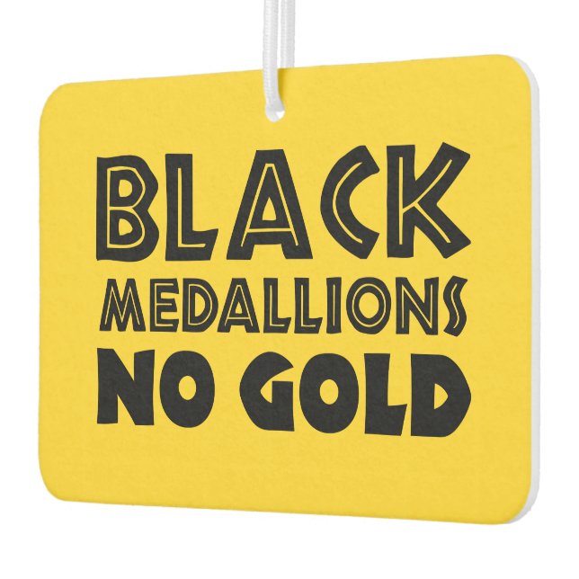 BLACK MEDALLIONS NO GOLD AIR FRESHENER (Left)