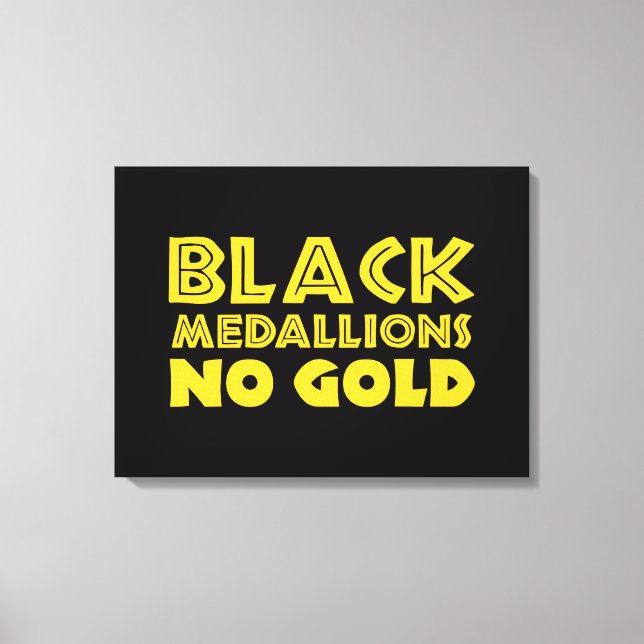 BLACK MEDALLIONS NO GOLD CANVAS PRINT (Front)