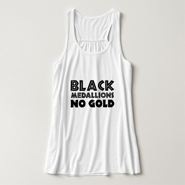 BLACK MEDALLIONS NO GOLD TANK TOP (Design Front)