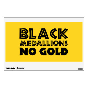 BLACK MEDALLIONS NO GOLD WALL DECAL