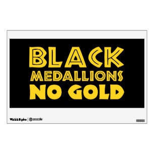 BLACK MEDALLIONS NO GOLD WALL DECAL