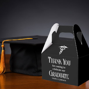 Black Medical School Customized Graduation Party Favor Boxes