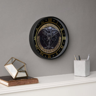 Black Medusa Designer's Clock