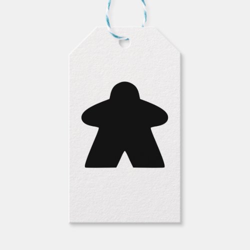 Black Meeple Board Game Piece Gift Tags