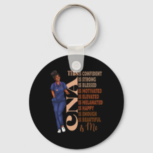 Black Melanin Cna Africa Black History Month Afro Keychain