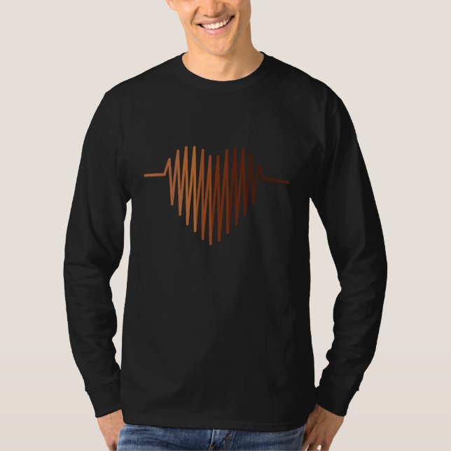 Black Melanin Skin Tone Heart Rate Black History P T-Shirt (Front)