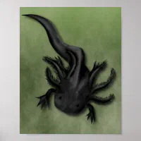 Cute Baby Axolotl Gift' Poster, picture, metal print, paint by