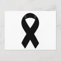 Black Mourning Ribbon | Postcard