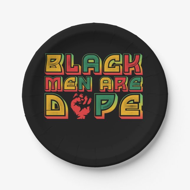 black_men_are_dope_01 paper plates (Front)