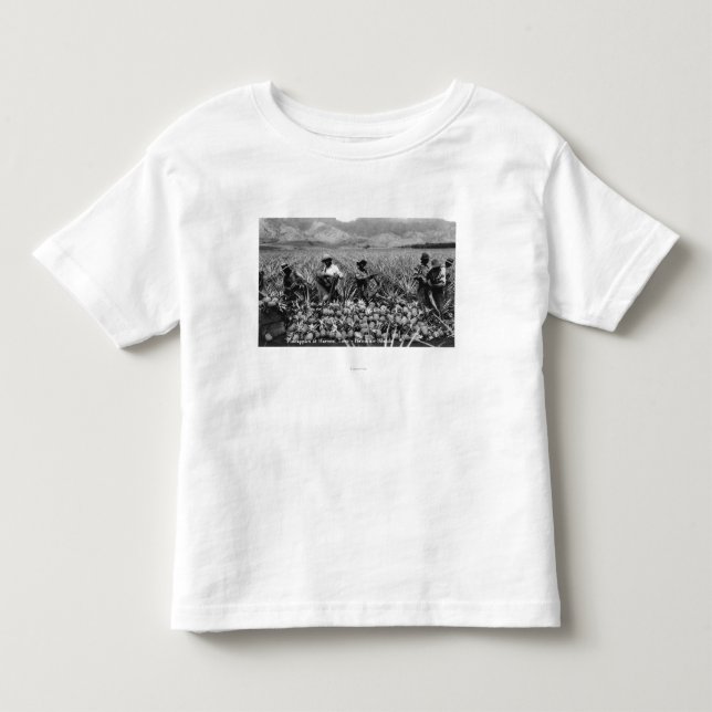 Black Men picking Pineapple at harvest - Toddler T-shirt (Front)