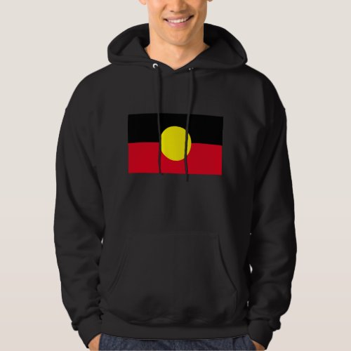 black mens Aboriginal flag hoodie