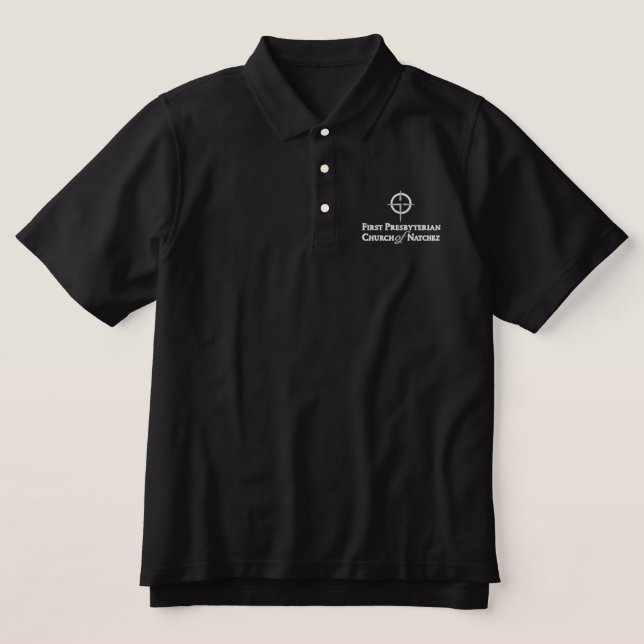 Black Men's Polo (Design Front)