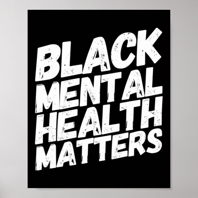 Black Mental Health Matters  Therapy Gift Poster (Front)