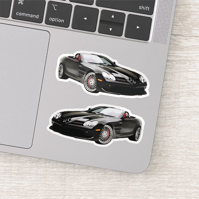 Black Mercedes Car Sticker (Detail)