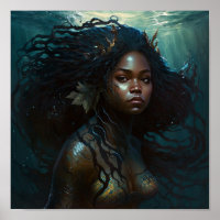 'Black Mermaid 5' Poster