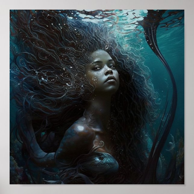 'Black Mermaid 6' Poster (Front)
