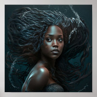'Black Mermaid 7' Poster