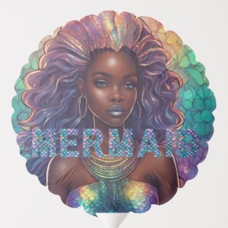Black Mermaid Balloon