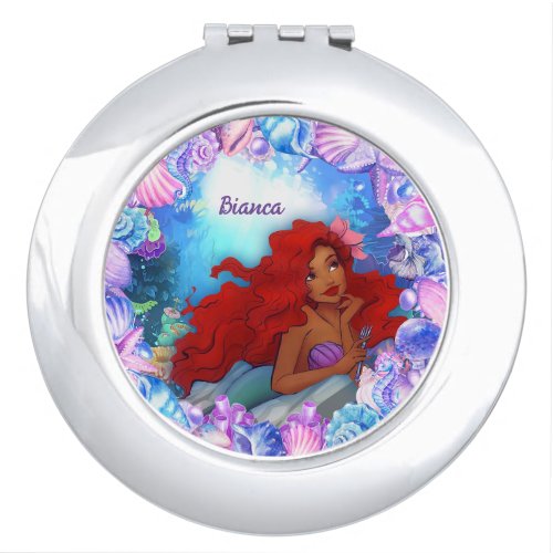 Black Mermaid compact mirror