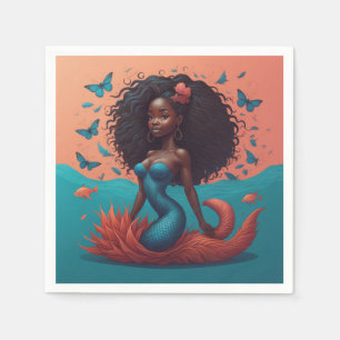 Black Mermaid Napkins