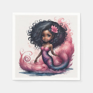 Black Mermaid Napkins
