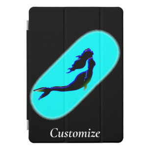 Black mermaid rising Thunder_Cove iPad Pro Cover