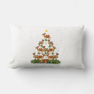 Black Merry Christmas African American Santa Claus Lumbar Pillow