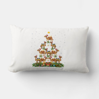 Black Merry Christmas African American Santa Claus Lumbar Pillow