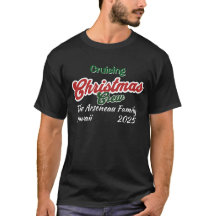 Black Merry Cruising Christmas Personalize T-Shirt