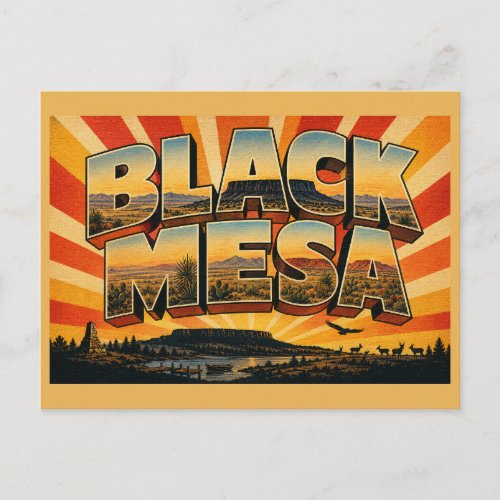 Black Mesa Oklahoma High Plains Prairie Art Postcard