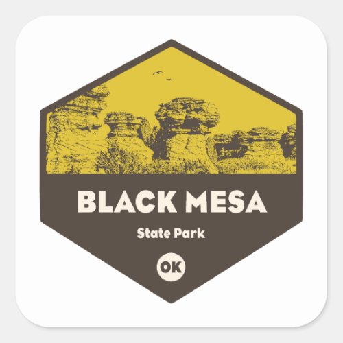 Black Mesa State Park Oklahoma Square Sticker