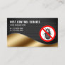 Black Mesh Gold Pest Control Service Business Card