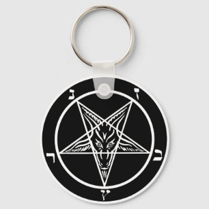 black metal, baphomet of darkness! keychain