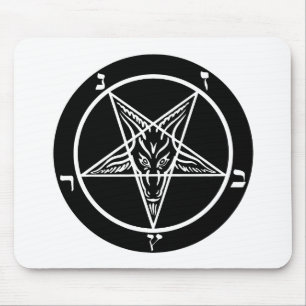 black metal, baphomet of darkness! mouse pad