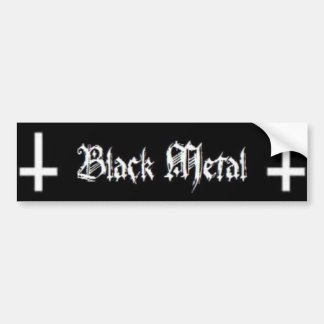 Black Metal Bumper Sticker