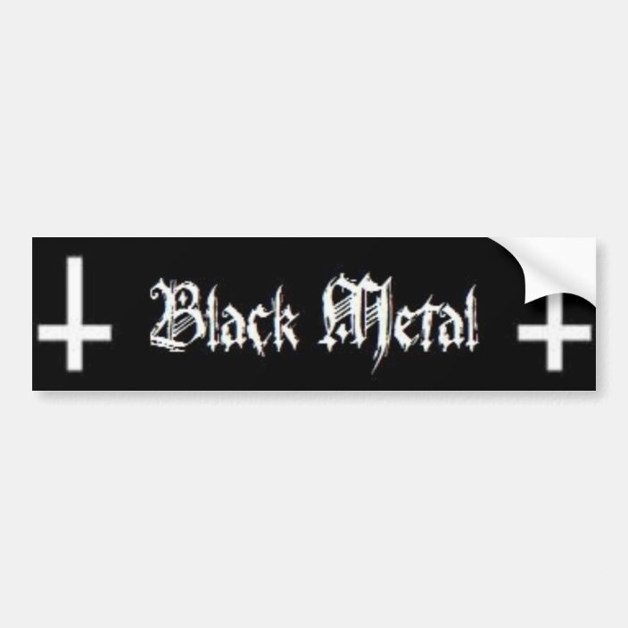 Black Metal Bumper Sticker | Zazzle.com