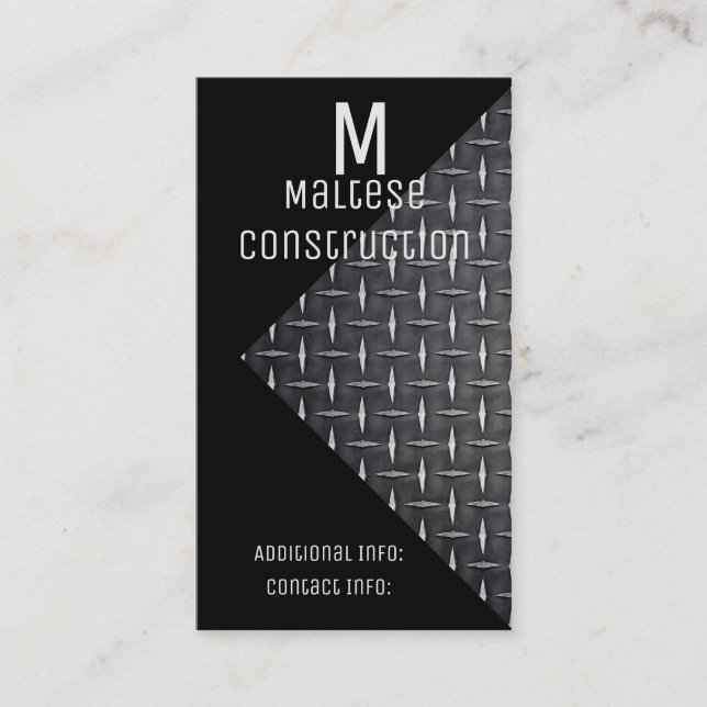 Black & Metal Business Card 2 (Front)