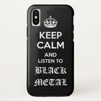 Black Metal iPhone X Case