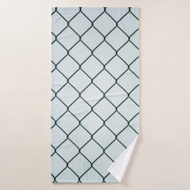 Black metal chain link fence bath towel (Bath Towel)
